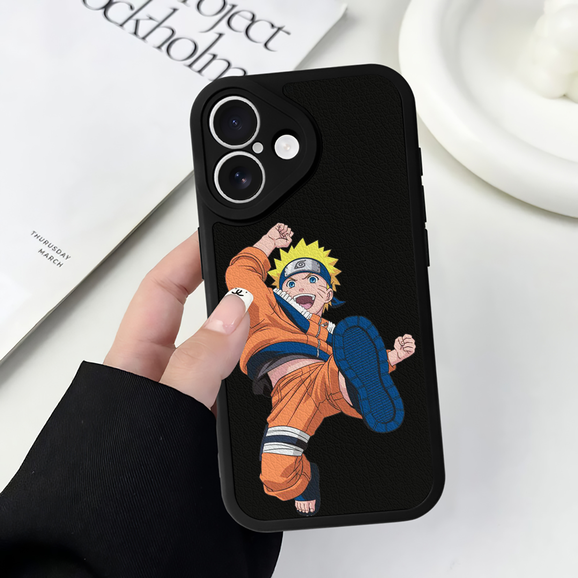 （画像用） NARUTO -ナルト- うずまき ナルト Uzumaki Naruto 【iPhone 16シリーズ対応】シリコンスマホケース（レザー調） 材質：シリコン